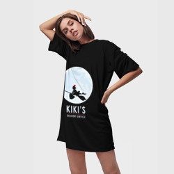 Платье-футболка 3D Kiki's delivery service. Кики на фоне Луны - фото 2