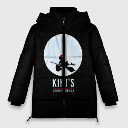 Женская зимняя куртка Oversize Kiki's delivery service. Кики на фоне Луны