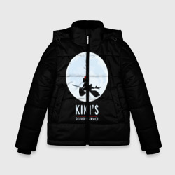 Зимняя куртка для мальчиков 3D Kiki's delivery service. Кики на фоне Луны