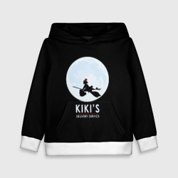 Детская толстовка 3D Kiki's delivery service. Кики на фоне Луны