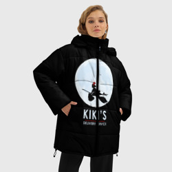 Женская зимняя куртка Oversize KIKI'S DELIVERY SERVICE. Кики на фоне Луны - фото 2