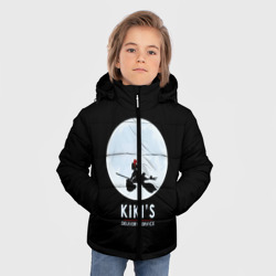 Зимняя куртка для мальчиков 3D Kiki's delivery service. Кики на фоне Луны - фото 2