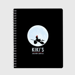 Тетрадь Kiki's delivery service. Кики на фоне Луны