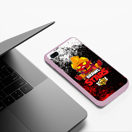 Чехол для iPhone 7Plus/8 Plus матовый BRAWL STARS EVIL GENE | ДЖИН, цвет розовый - фото 5