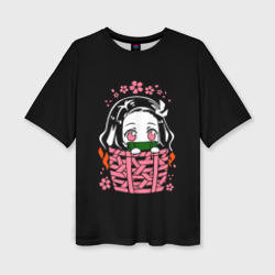 Женская футболка oversize 3D Kimetsu no Yaiba Nezuko Незуко