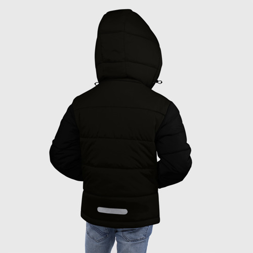 Зимняя куртка для мальчиков 3D с принтом Бумажный Дом, вид сзади #2
