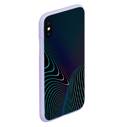 Чехол для iPhone XS Max матовый Неон stripes - фото 2