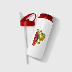 Бутылка для воды с трубочкой Дмитрий - фото 2