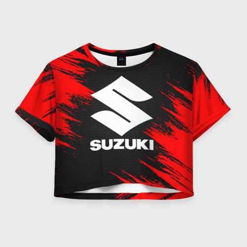 Женская футболка Crop-top 3D Suzuki, цвет 3D печать