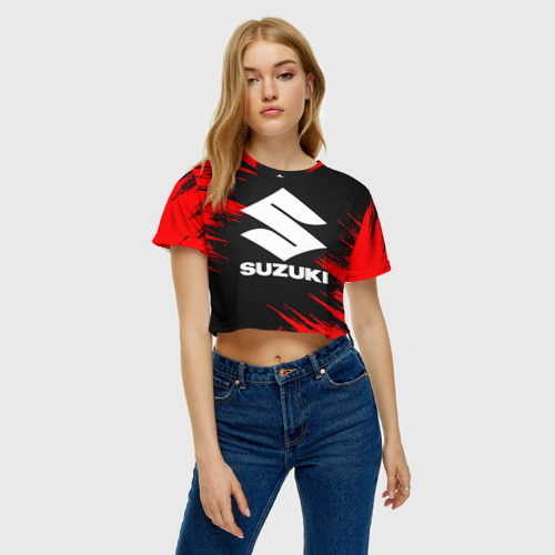 Женская футболка Crop-top 3D Suzuki, цвет 3D печать - фото 4