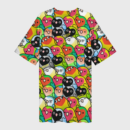 Платье-футболка 3D Папуги, цвет 3D печать - фото 2
