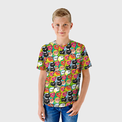 Детская футболка 3D Папуги, цвет 3D печать - фото 3