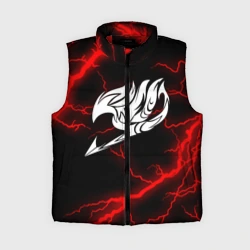 Женский жилет утепленный 3D Хвост Феи красные молнии