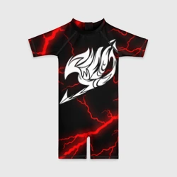 Детский купальный костюм 3D Хвост Феи красные молнии