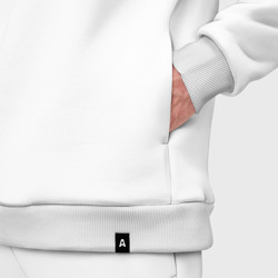 Костюм с принтом Хентай белый лого для мужчины, вид на модели спереди №4. Цвет основы: белый
