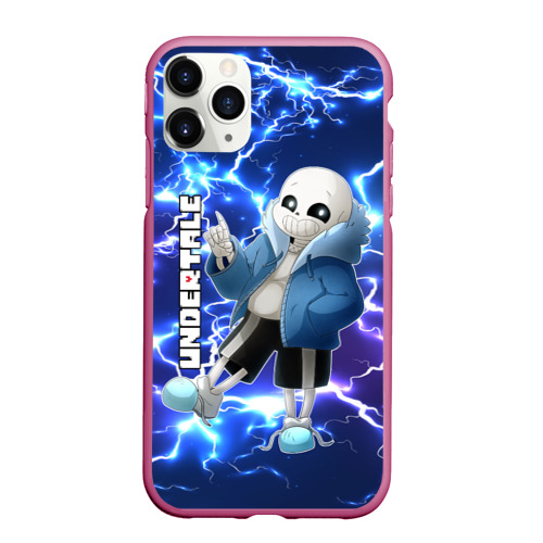 Чехол для iPhone 11 Pro Max матовый Undertale Андертейл, цвет малиновый