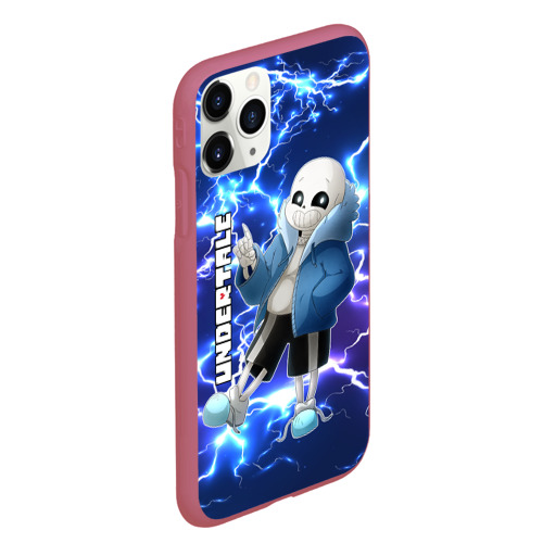 Чехол для iPhone 11 Pro Max матовый Undertale Андертейл, цвет малиновый - фото 3