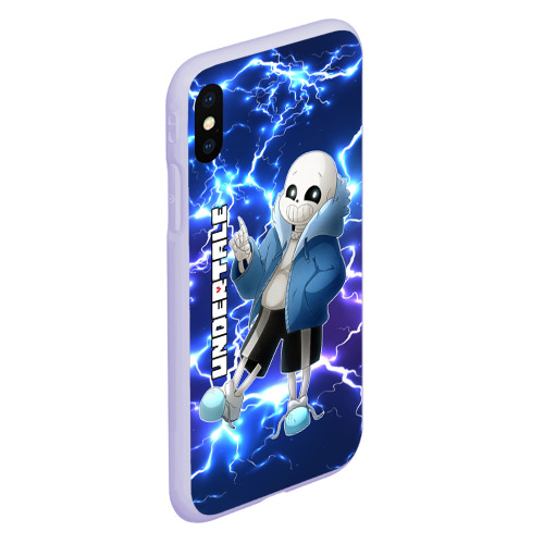 Чехол для iPhone XS Max матовый Undertale Андертейл, цвет светло-сиреневый - фото 3