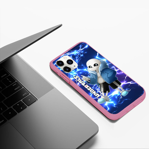Чехол для iPhone 11 Pro Max матовый Undertale Андертейл, цвет малиновый - фото 5