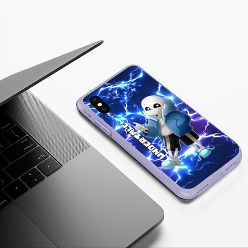 Чехол для iPhone XS Max матовый Undertale Андертейл, цвет светло-сиреневый - фото 5