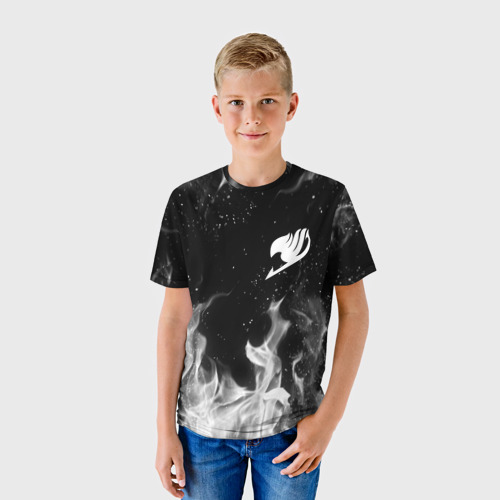 Детская футболка 3D Хвост Феи черное пламя, цвет 3D печать - фото 3