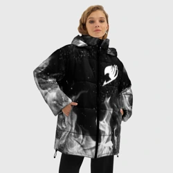 Женская зимняя куртка Oversize Хвост Феи черное пламя - фото 2