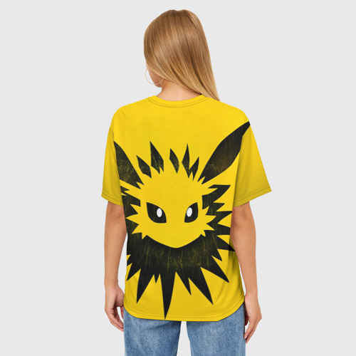 Женская футболка oversize 3D Yellow Pokemoon, цвет 3D печать - фото 4