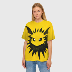 Женская футболка oversize 3D Yellow Pokemoon - фото 2