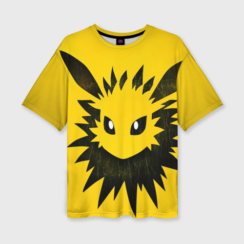Женская футболка oversize 3D Yellow Pokemoon, цвет 3D печать