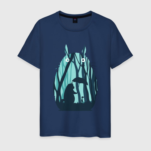 Мужская футболка хлопок Totoro, цвет темно-синий
