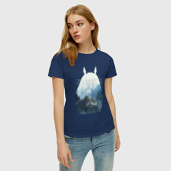 Женская футболка хлопок Туманный Тоторо - фото 2