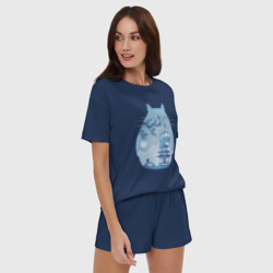 Женская пижама с шортиками хлопок Тоторо Миядзаки - фото 2