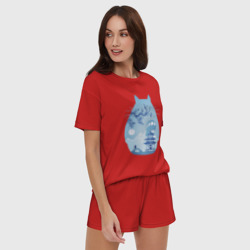 Женская пижама с шортиками хлопок Тоторо Миядзаки - фото 2