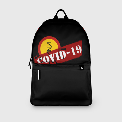 Рюкзак 3D с принтом Covid-19 Антивирус, вид сбоку #3