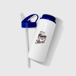 Бутылка для воды с трубочкой Недооценивай силу Павла - фото 2