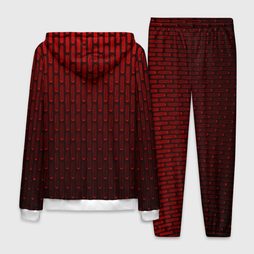Мужской костюм 3D текстура красный градиент , цвет белый - фото 2