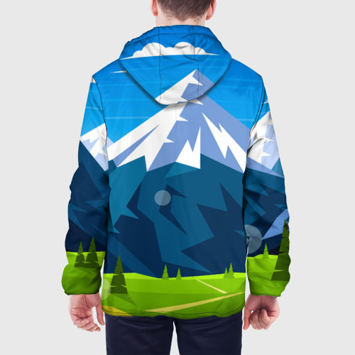 Мужская куртка 3D Горы пейзаж природа вектор, цвет 3D печать - фото 5