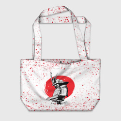 Пляжная сумка 3D Самурай В каплях крови samurai IN drops of blood