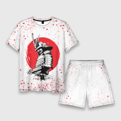 Мужской костюм с шортами 3D Самурай В каплях крови samurai IN drops of blood
