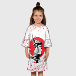 Детское платье 3D Самурай В каплях крови samurai IN drops of blood - фото 2