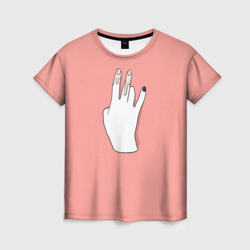 Женская футболка 3D Loving Hand, цвет 3D печать