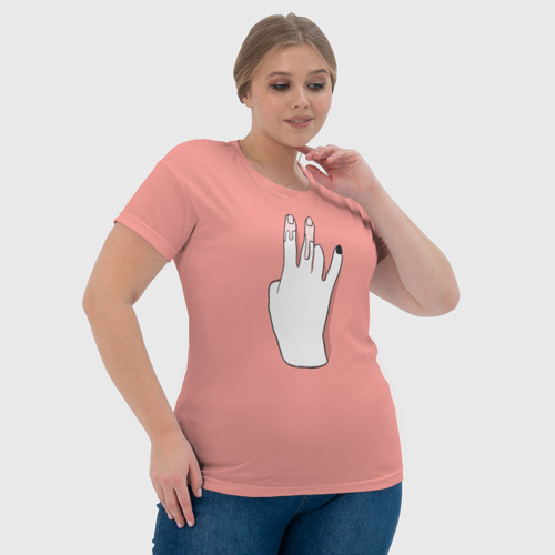 Женская футболка 3D Loving Hand, цвет 3D печать - фото 6