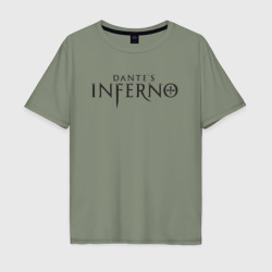 Мужская футболка хлопок Oversize Dante's inferno logo