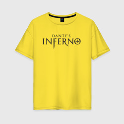 Женская футболка хлопок Oversize Dante's inferno logo