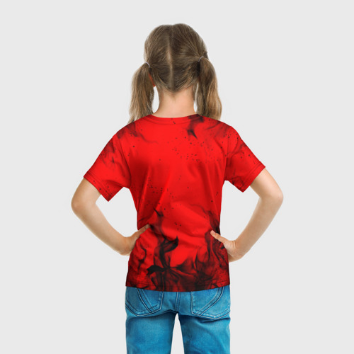 Детская футболка 3D Хвост Феи красное пламя, цвет 3D печать - фото 6