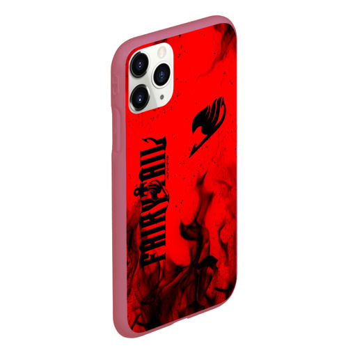 Чехол для iPhone 11 Pro Max матовый Хвост Феи красное пламя, цвет малиновый - фото 3