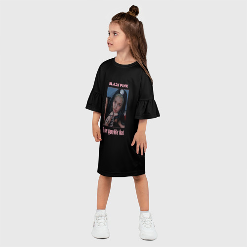 Детское платье 3D BLACKPINK - Jennie, цвет 3D печать - фото 3