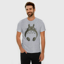 Мужская футболка хлопок Slim Тоторо с прозрачным пузиком - фото 2
