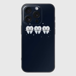 Чехол для iPhone 16 Pro силиконовый с защитой камеры Зубы