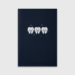 Обложка для паспорта матовая кожа Зубы